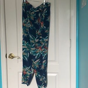 Tropical flowy pants